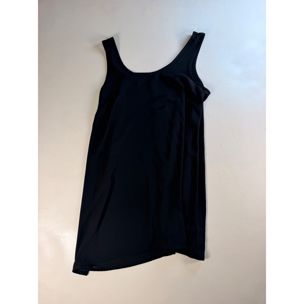 Spanx Tank Top Women Small Black Modern Scoop Neck Sleeveless Minimalist
